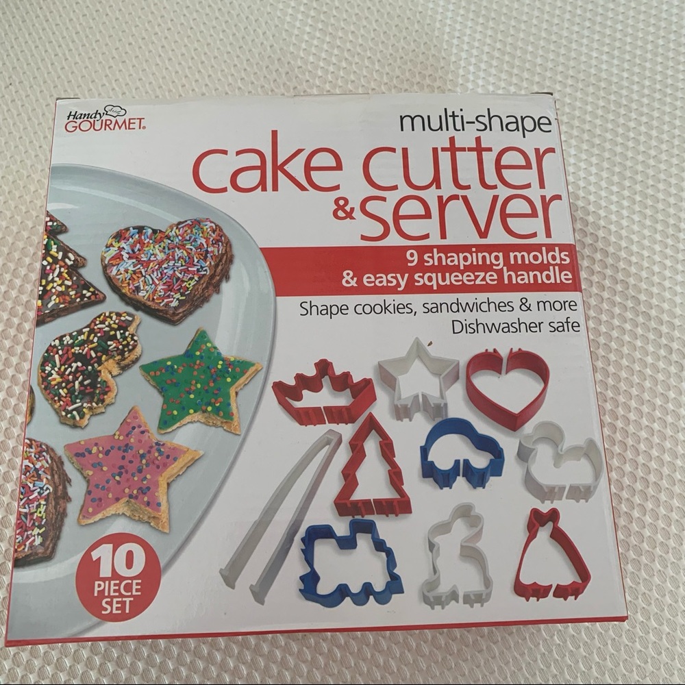 ✅ Handy Gourmet Multi-Shape Cake Cutter Server Set